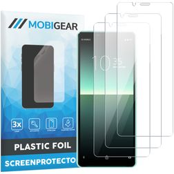 Mobigear Sony Xperia 10 II Screenprotector Folie - Case Friendly (3-Pack)