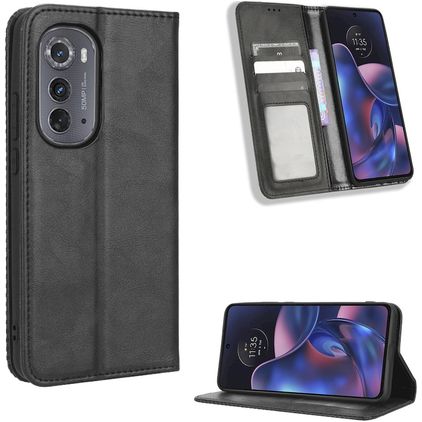 Mobigear Sensation Motorola Edge (2022) Hoesje Bookcase Portemonnee - Zwart