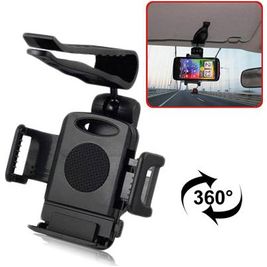 Mobigear SunVisor Telefoonhouder Auto Achteruitkijkspiegel Klem Universeel - Zwart Mobigear SunVisor Telefoonhouder Auto Achteruitkijkspiegel Klem Universeel - Zwart