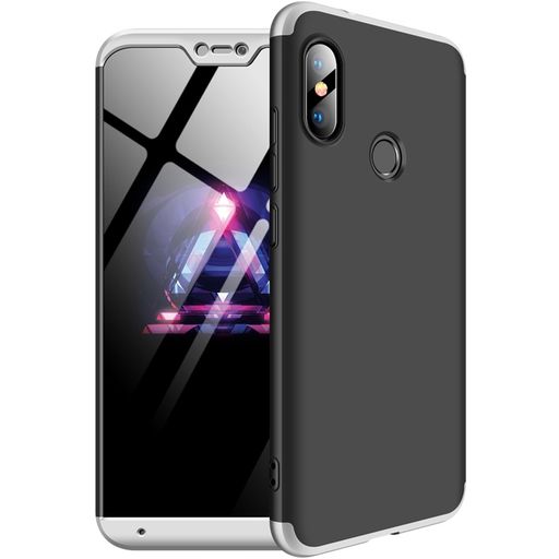 Mobigear TriGuard Xiaomi Mi A2 Lite Hoesje Hardcase Backcover - Zwart / Zilver