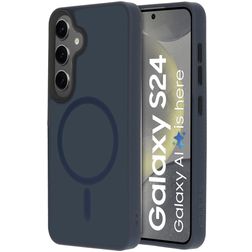 Mobiparts Hardcover Samsung Galaxy S24 MagSafe Hoesje Hardcase Backcover - Satin Blue