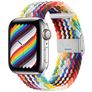 Mobigear Braided Nylon Apple Watch Bandje Klemsluiting - 49/46/45/44 mm - Rainbow