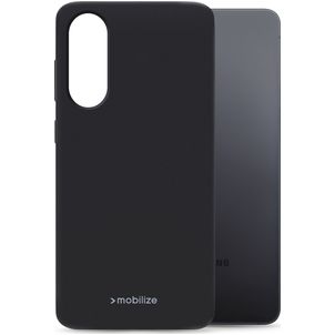 Mobilize Rubber Gelly Samsung Galaxy S25 Edge Hoesje Flexibel TPU Backcover - Zwart