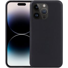 Mobigear Basics iPhone 15 Pro Hoesje Flexibel TPU Extra Dun Backcover - Zwart