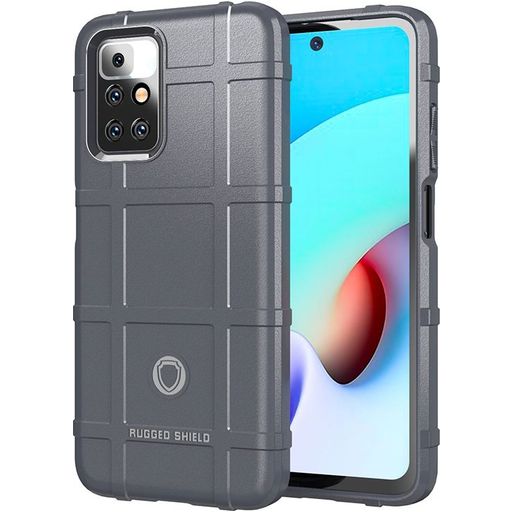 Mobigear Rugged Shield Xiaomi Redmi 10 4G Hoesje Flexibel TPU Backcover Shockproof - Grijs