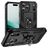 Mobigear Armor Ring iPhone Air Hoesje Hardcase Backcover Shockproof met Ringhouder - Zwart