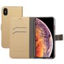 Mobiparts Saffiano Wallet iPhone XS Max Hoesje Bookcase Portemonnee - Goud