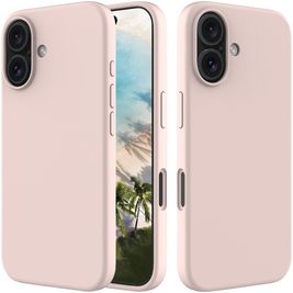 Mobigear Rubber Touch iPhone 16 Siliconen Hoesje Backcover - Roze Mobigear Rubber Touch iPhone 16 Siliconen Hoesje Backcover - Roze