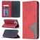 Mobigear Rhombus Slim iPhone 12 Hoesje Bookcase - Rood