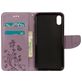 Mobigear Flowers iPhone XR Hoesje Bookcase Portemonnee - Paars