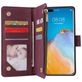 Mobigear Zipper Huawei P40 Pro Hoesje Bookcase Portemonnee - Rood