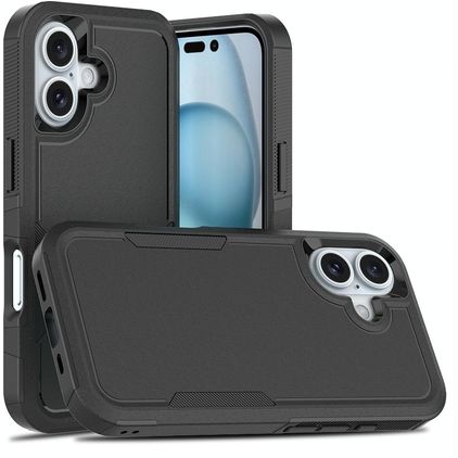 Mobigear Heavy Armor iPhone 16 Hoesje Hardcase Backcover Shockproof - Zwart
