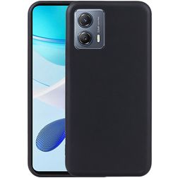 Mobigear Colors Motorola Moto G53 5G Hoesje Flexibel TPU Backcover - Zwart