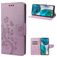 Mobigear Flowers Motorola Moto G82 Hoesje Bookcase Portemonnee - Paars