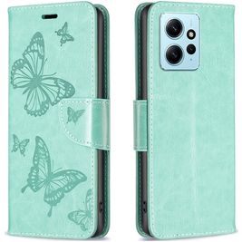 Mobigear Butterfly Xiaomi Redmi Note 12 Hoesje Bookcase Portemonnee - Groen