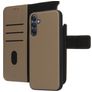 Mobiparts Samsung Galaxy A15 Hoesje Echt Leer Uitneembare 2in1 Bookcase Portemonnee - Taupe