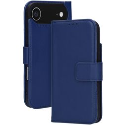 Mobiparts Wallet iPhone Air MagSafe Hoesje Echt Leer Bookcase Portemonnee - Blauw