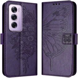 Mobigear Butterfly OPPO Reno 12 Pro Hoesje Bookcase Portemonnee - Paars