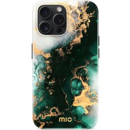 MIO iPhone 15 Pro MagSafe Hoesje Hardcase Backcover - Green Marble