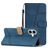 Mobigear Stitch iPhone 17 Hoesje Bookcase Portemonnee - Blauw