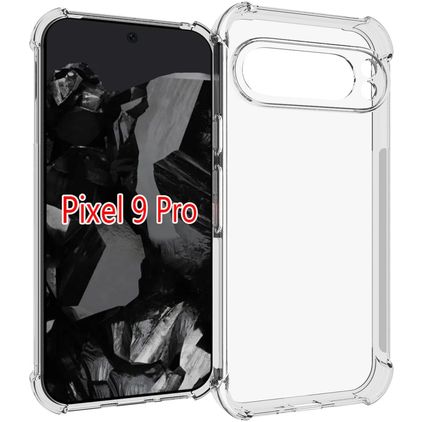 Mobigear Cushion Doorzichtig Google Pixel 9 Pro XL Hoesje Flexibel TPU Backcover - Transparant