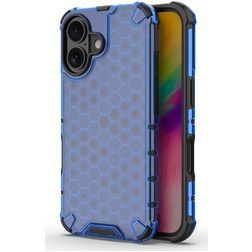 Mobigear Honeycomb iPhone 16 Hoesje Hardcase Backcover Shockproof - Blauw