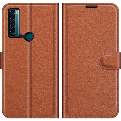 Mobigear Classic TCL 20 SE Hoesje Bookcase Portemonnee - Bruin