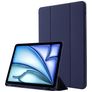 Mobigear Tri-Fold Gel iPad Air 11 Inch (2024) Hoes TPU,Kunstleer Bookcase + Stylus Houder - Donkerblauw