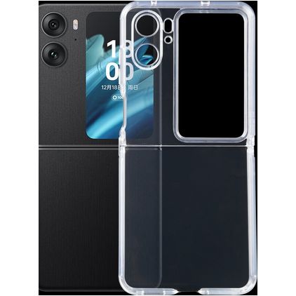 Mobigear Cushion Doorzichtig OPPO Find N2 Flip Hoesje Flexibel TPU Backcover Shockproof - Transparant