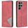 Mobigear Rhombus Slim Samsung Galaxy S25 Ultra Hoesje Bookcase - Rood