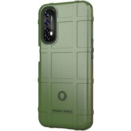 Mobigear Rugged Shield Realme 7 Hoesje Flexibel TPU Backcover Shockproof - Groen