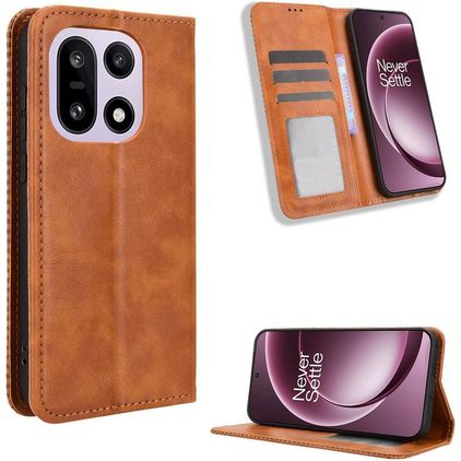 Mobigear Sensation OnePlus 15 Hoesje Bookcase Portemonnee - Bruin
