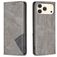 Mobigear Rhombus Slim iPhone 17 Pro Max Hoesje Bookcase - Grijs