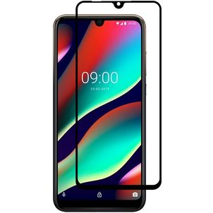 Mobigear Premium Wiko View 3 Pro Glazen Screenprotector - Case Friendly - Zwart