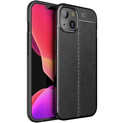 Mobigear Luxury iPhone 14 Hoesje Flexibel TPU Backcover - Zwart