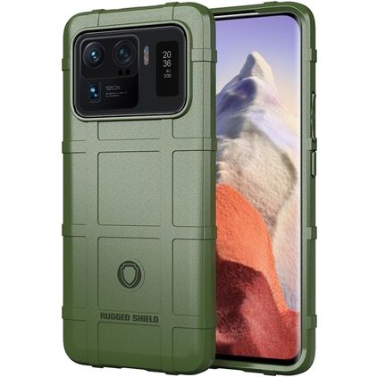 Mobigear Rugged Shield Xiaomi Mi 11 Ultra Hoesje Flexibel TPU Backcover Shockproof - Groen