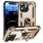 Mobigear Armor Ring iPhone 16 Pro Max Hoesje Hardcase Backcover Shockproof met Ringhouder - Goud
