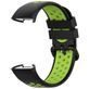 Mobigear Sport Plus Buckle Siliconen Fitbit Charge 3 Bandje Gespsluiting - Zwart / Groen