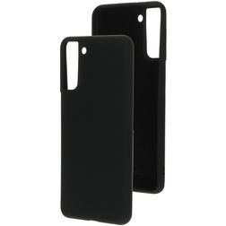 Mobiparts Samsung Galaxy S21 Plus Siliconen Hoesje Backcover - Zwart