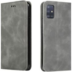 Mobigear Retro Slim Samsung Galaxy A71 Hoesje Bookcase Portemonnee - Grijs