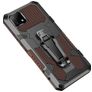 Mobigear Armor Stand Realme C21 Hoesje Hardcase Backcover Shockproof met Standaard - Bruin