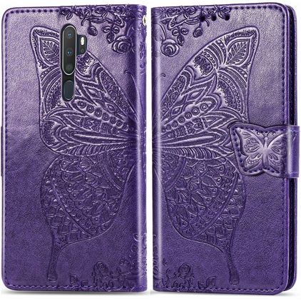 Mobigear Butterfly OPPO A9 (2020) Hoesje Bookcase Portemonnee - Paars