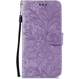 Mobigear Flowers Huawei P40 Hoesje Bookcase Portemonnee - Paars