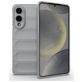 Mobigear Bumpy Samsung Galaxy S25 Edge Hoesje Flexibel TPU Backcover - Grijs