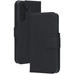 Mobiparts Samsung Galaxy A36 Hoesje Echt Leer Bookcase Portemonnee - Zwart