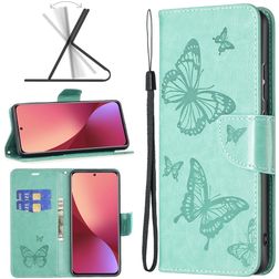 Mobigear Butterfly Xiaomi 12 Hoesje Bookcase Portemonnee - Groen