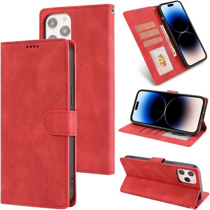 Mobigear Wallet iPhone 14 Pro Hoesje Bookcase Portemonnee - Rood
