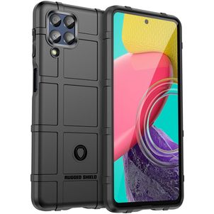 Mobigear Rugged Shield Samsung Galaxy M53 Hoesje Flexibel TPU Backcover Shockproof - Zwart