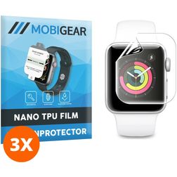 Mobigear Apple Watch - 38 mm Hydrogel TPU Screenprotector - Case Friendly (3-Pack)