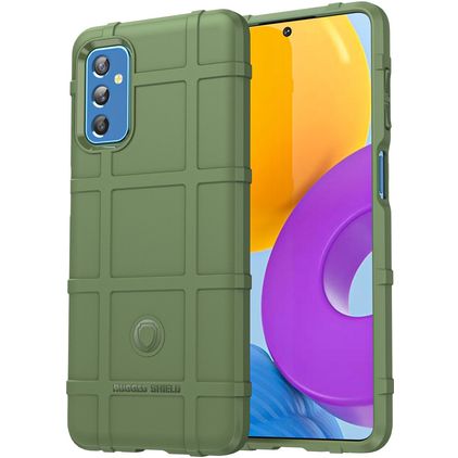 Mobigear Rugged Shield Samsung Galaxy M52 Hoesje Flexibel TPU Backcover Shockproof - Groen